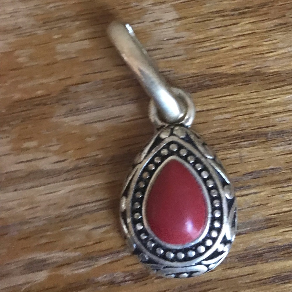 Silver necklace charm